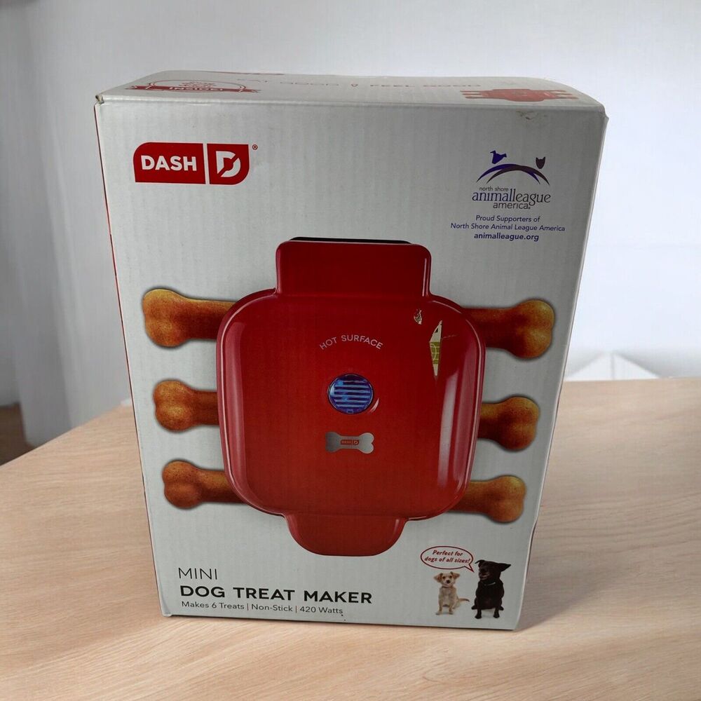 Dash Express Dog Treat Maker Complete w/Manual & Recipes- New in Box
